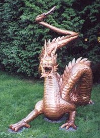 Hand made dragon, 6.5 feet high, 25 feet long.