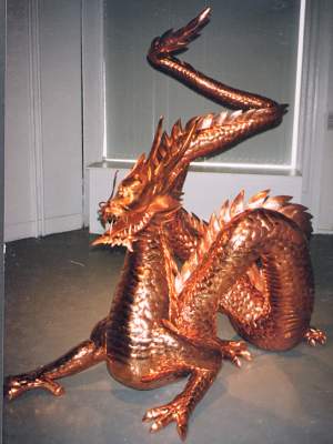 Hand made dragon, 6.5 feet high, 25 feet long.