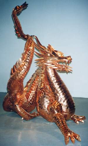 Hand made dragon, 6.5 feet high, 25 feet long.